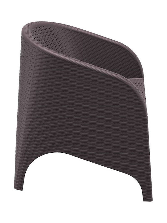 Outdoor Armchair Polypropylene Aruba Brown 74x75x80cm