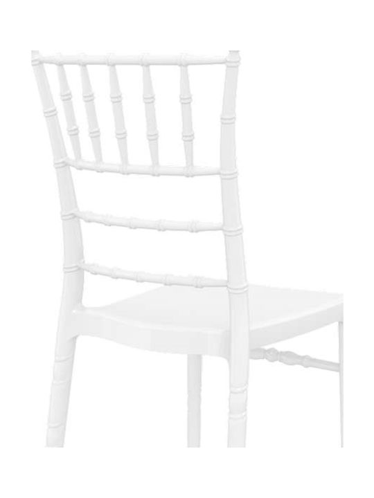 Catering-Stuhl Polypropylen Chiaviari Glossy White 45x51x91εκ.