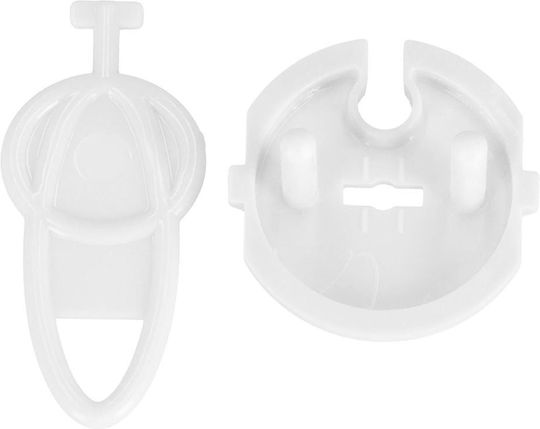 Capac de protecție pentru priză Montaj simplu din Plastic în Culoare Alb 12buc
