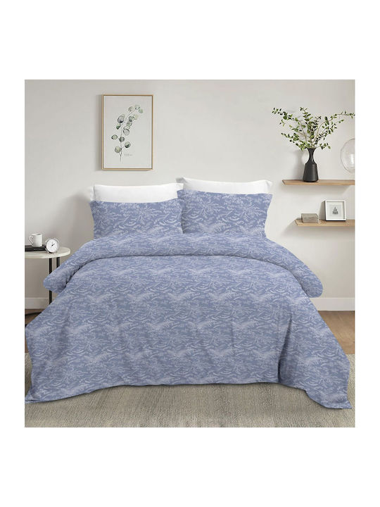 Olia Home Σετ Σεντόνια Υπέρδιπλα με Λάστιχο 160x200+35εκ. Floral (4τμχ)