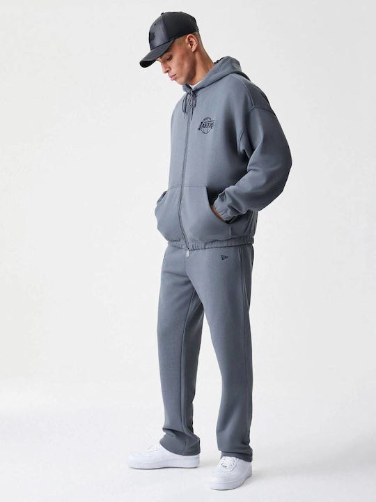 Men's Fleece Jacket with Gray Hood