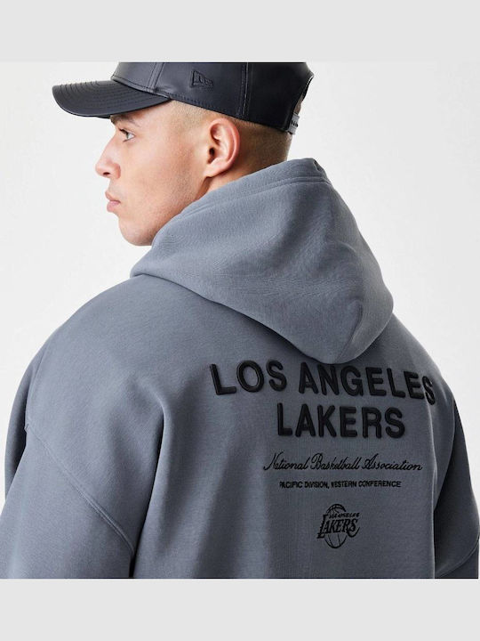 Men's Fleece Jacket with Gray Hood