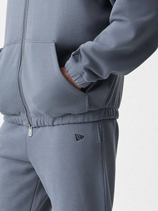 Men's Fleece Jacket with Gray Hood