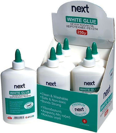 Next Liquid Glue Large Size for Crafts 6pcs 250gr White