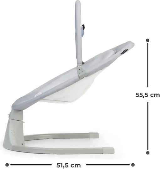 Kinderkraft Electric Baby Relax Swing Luli 2 with Music Gray for Child up to 4.2kg