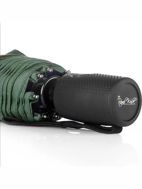 Royal Walk Rezistent la vânt Automat Umbrelă de ploaie Compact Verde