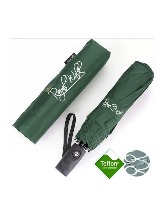 Royal Walk Rezistent la vânt Automat Umbrelă de ploaie Compact Verde