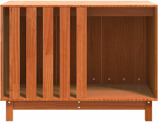 Dog House Waxed Brown 100 X 70 X 70 Cm Solid Pine Wood