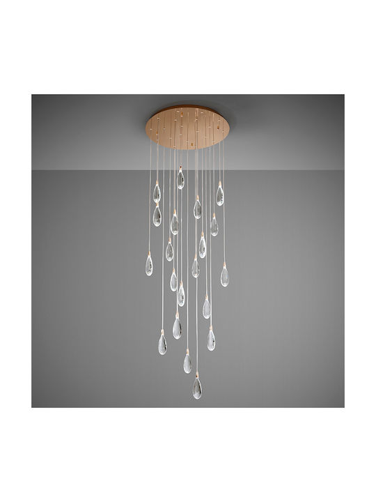 Hängelampe Rose Gold 300x65cm.