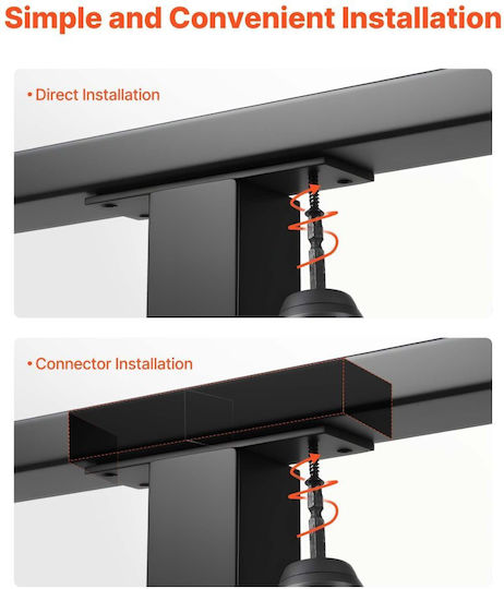 Vevor Pack Of 4 Pieces Stainless Steel 198 Cm Rectangular Stair Handrail For Outdoor Indoor Spaces Matte Black Coating Adjustable Metal Stair Rail Cable Railing Kit Cap