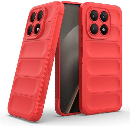 Techsuit Magic Umschlag Rückseite Silikon Rot (Xiaomi 15T)