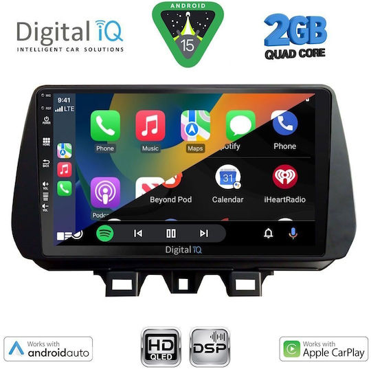 Digital IQ Car Audio System for Hyundai Tucson 2019-2023 (Bluetooth/USB/WiFi/GPS/Apple-Carplay/Android-Auto) with Touch Screen 9"