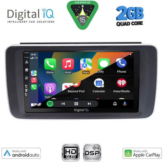 Digital IQ Sistem Audio Auto pentru Nissan Foaie 2018 (Bluetooth/USB/WiFi/GPS/Apple-Carplay/Android-Auto) cu Ecran Tactil 9"
