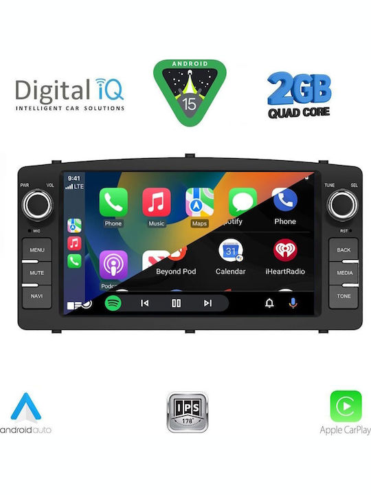 Digital IQ Sistem Audio Auto pentru Toyota Corolla 2000-2006 (Bluetooth/USB/WiFi/GPS/Apple-Carplay/Android-Auto) cu Ecran Tactil 7"