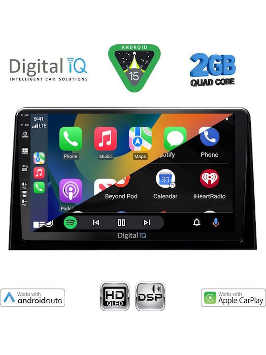 Digital IQ Автомобилна Аудио Система (Блутут/USB/WiFi/GPS/Apple-Carplay/Android-Auto) с Тъчскрийн 10"