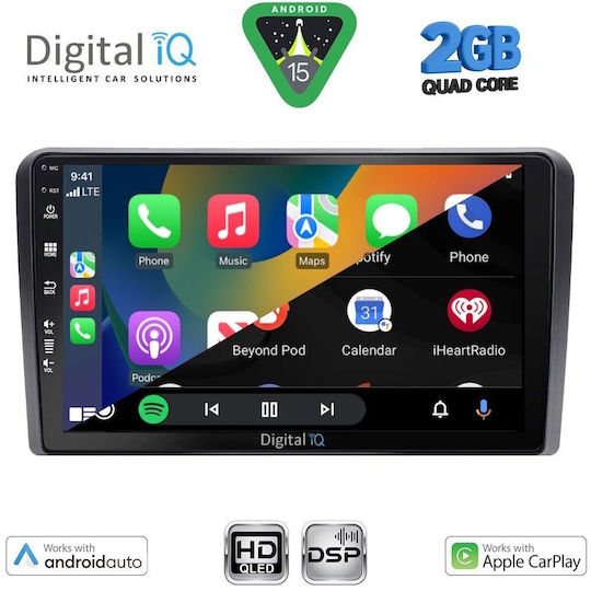 Digital IQ Car Audio System for Mitsubishi L200 2020 (Bluetooth/USB/WiFi/GPS/Apple-Carplay/Android-Auto) with Touch Screen 9"