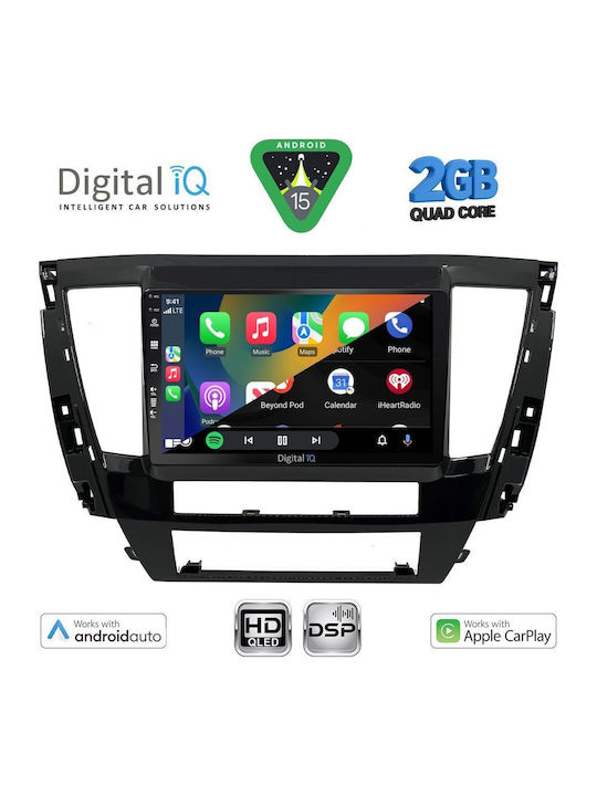 Digital IQ Auto-Audiosystem für Mitsubishi Pajero 2013 (Bluetooth/USB/WiFi/GPS/Apple-Carplay/Android-Auto) mit Touchscreen 9"