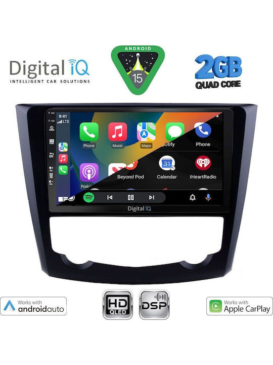 Digital IQ Car Audio System for Renault Kadjar 2015-2022 (Bluetooth/USB/WiFi/GPS/Apple-Carplay/Android-Auto) with Touch Screen 9"