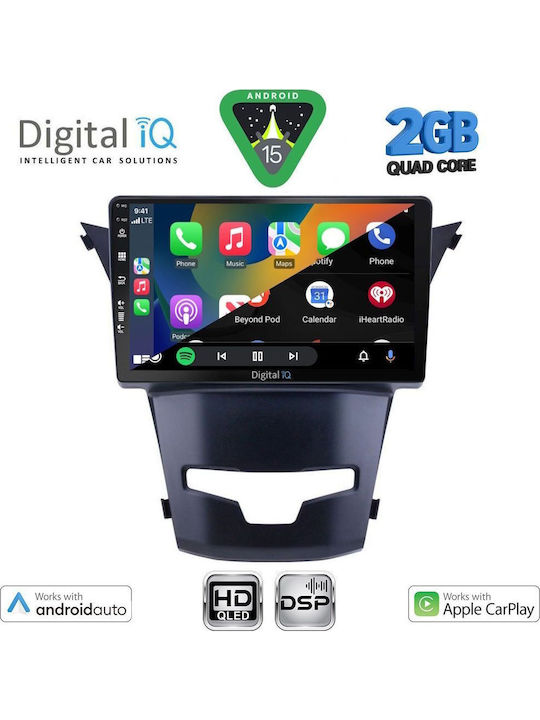 Digital IQ Car Audio System for Daewoo Korando Ssangyong Korando 2014-2019 (Bluetooth/USB/WiFi/GPS/Apple-Carplay/Android-Auto) with Touch Screen 9"