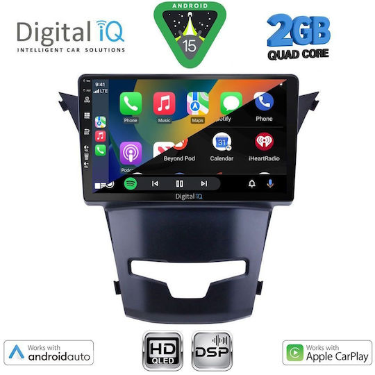 Digital IQ Ηχοσύστημα Αυτοκινήτου για Daewoo Korando Ssangyong Korando 2014-2019 (Bluetooth/USB/WiFi/GPS/Apple-Carplay/Android-Auto) με Οθόνη Αφής 9"