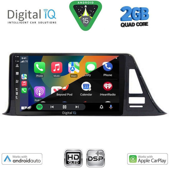Digital IQ Ηχοσύστημα Αυτοκινήτου για Toyota C-HR 2017-2023 (Bluetooth/USB/WiFi/GPS/Apple-Carplay/Android-Auto) με Οθόνη Αφής 9"