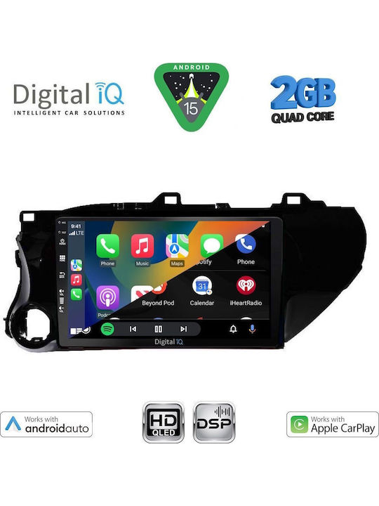 Digital IQ Car Audio System for Toyota Hilux 2017 (Bluetooth/USB/WiFi/GPS/Apple-Carplay/Android-Auto) with Touch Screen 10"
