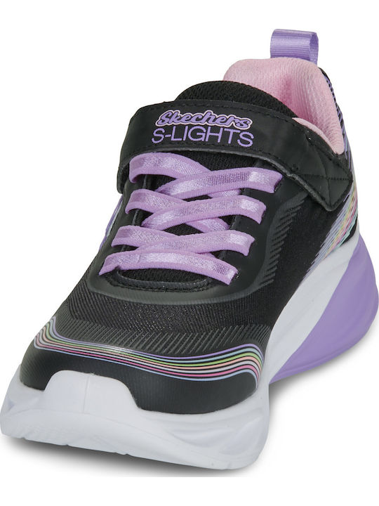 Cosmic Glow Kinder Sneakers mit Klettverschluss Schwarz