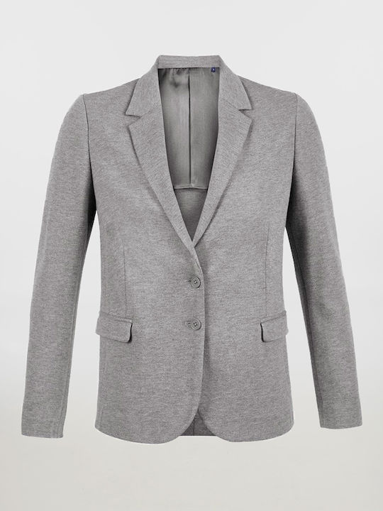 Neoblu Γυναικείο Σακάκι Grey Melange