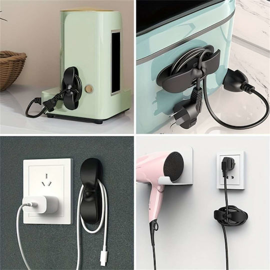Power Cable Organizer for Electrical Devices Black