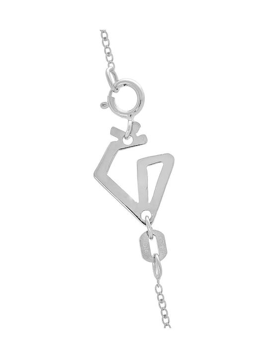 Kiriakos Gofas Halskette Talisman aus Silber mit Zirkon