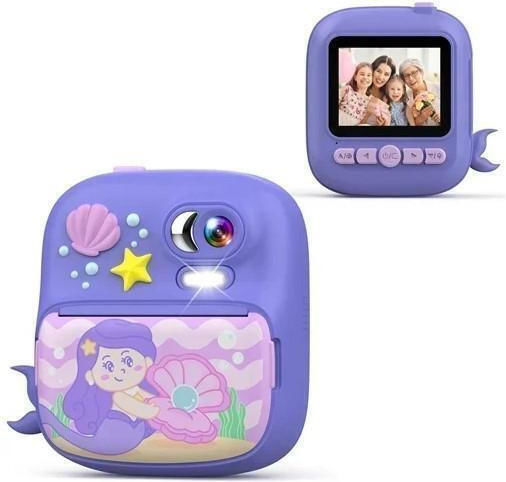 AM-300 Instant Children's Camera 20MP with Thermal Printing Purple