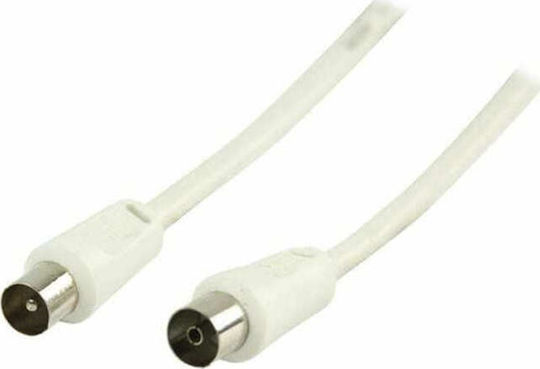 Lineme Καλώδιο Κεραίας Coax male - Coax female Λευκό 3m (12-05021-1)