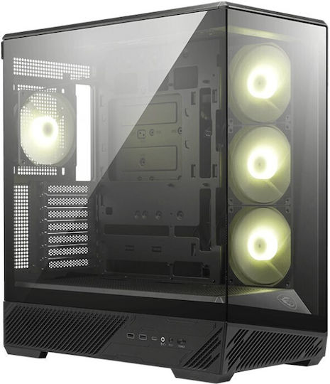 MSI MAG PANO 130R PZ Midi Tower Κουτί Υπολογιστή Black/Transparent