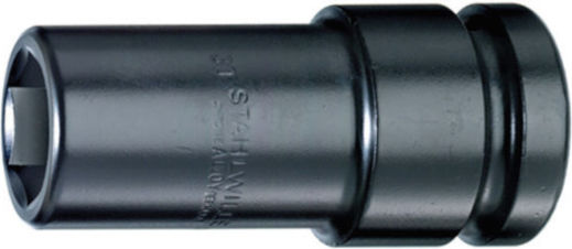 Impact Socket Head 1'' Drive Square Long Reduced Profile Wheels Size 30 Mm