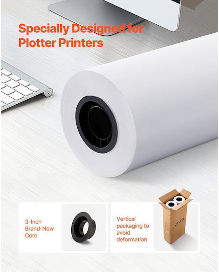 Vevor Plotter Paper Roll 762mm x 152.4m 80gr/m² KFDYZ3INCH306THZW001V0