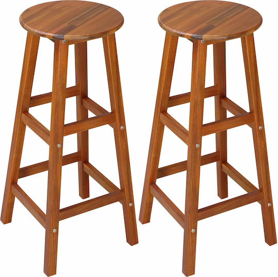 Scaun De Bar Din Lemn Maro 2 Bucăți 34x34x76cm Scaun De Bar Din Lemn Maro 2 Bucăți 34x34x76cm