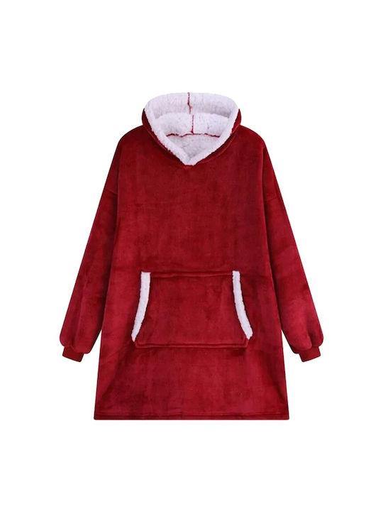 Κουβέρτα με Μανίκια 78x85εκ. Red