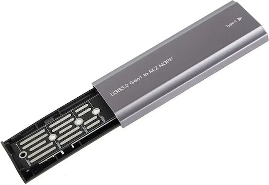 Sata Hard Drive Case M.2 SATA III with connection SATA / USB 3.1 in Silber color