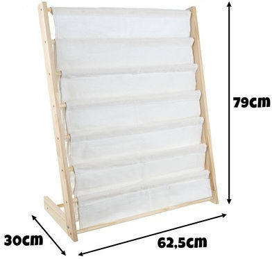 Bücherregal Boden Weiß 79x62.5x30cm