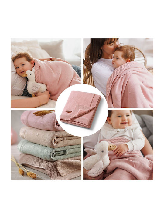 Babyono Blanket Nursery Swaddling Blankets Cotton Pink 75x100cm