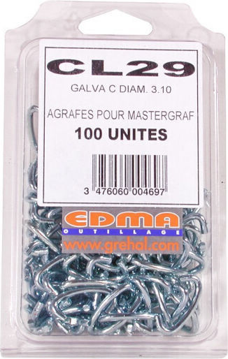 Galvanized A Staples 100 Pieces Cl 29 Edma 046901