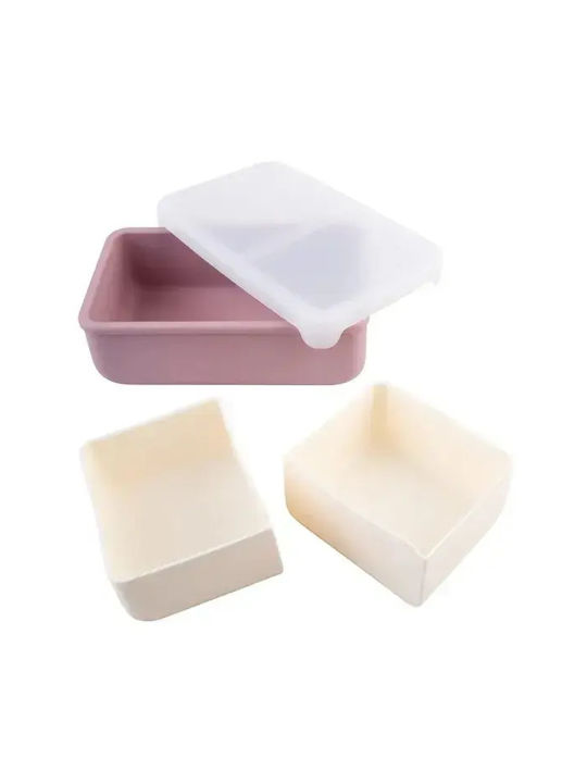 Melii Lunchbox Silikon Mehrfarbig Geeignet für die Mikrowelle 700ml 1Stück