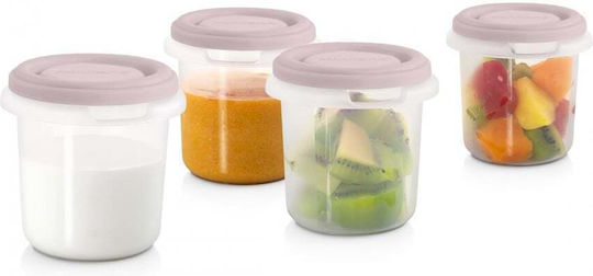 Miniland Pink Glass Container 4 Pieces