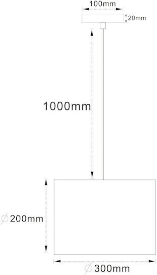Agora Lighting Reglabil Lustră Negru Boem cu Dulie E27 30cm.