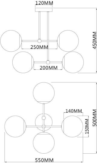 Agora Lighting Adjustable Pendant Light Black with Socket E14, E.14