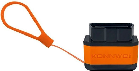 Konnwei Kw905 Auto Diagnosis Obd2 Bluetooth 5.0 On-off Button Compatible Android Ios Elm 327 Obdii Orange