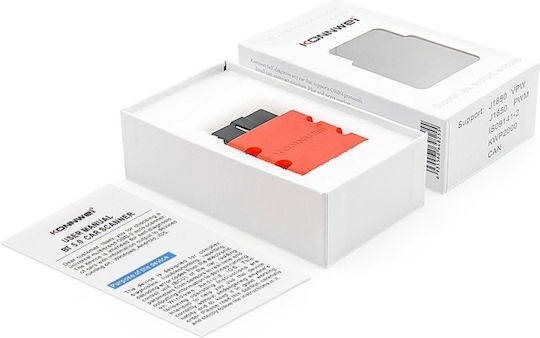 Auto Diagnosewerkzeug Konnwei Kw902 Mini ELM 327 Bluetooth 5.0 OBD 2 Kompatibel Android Windows PC Orange