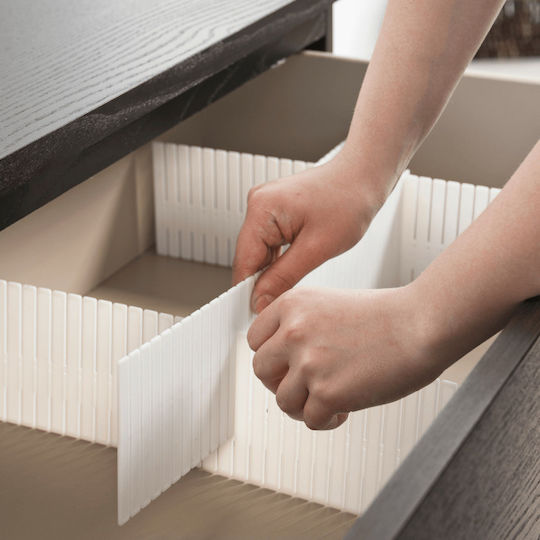 Organizator Sertare Alb 37x7cm 4 Bucăți