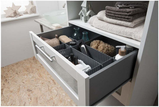 Organizator Sertare Alb 37x7cm 4 Bucăți