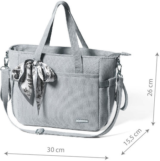 Babyono Baby Changing Bag Shoulder/Handbag Carmen Gray 30x26x16cm
